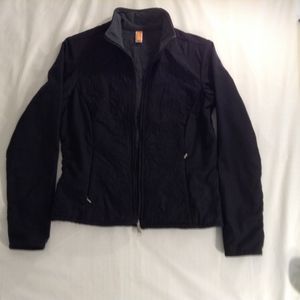 Lucy Quilted Jacket Nylon & Fleece Black Sz M